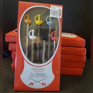 BNIB Fencing Party Food Picks 6 unopened boxes!
